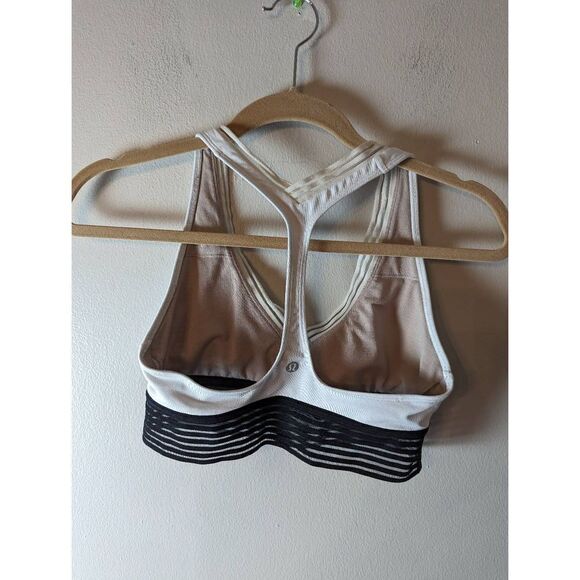 LULULEMON ATHLETICA Find Focus Bra Size 6 in White/Black - Picture 5 of 5